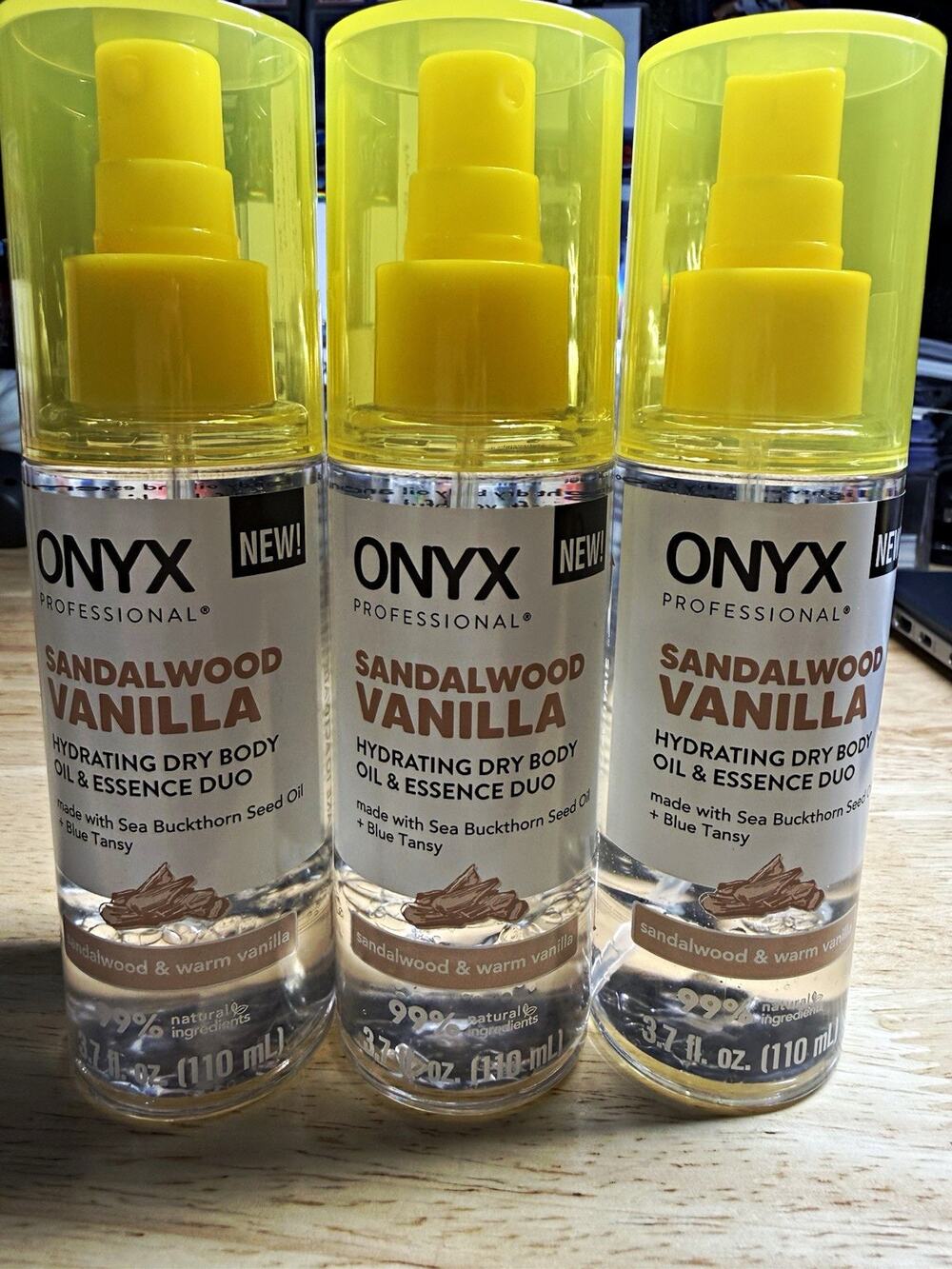 Onyx Professional Sandalwood Vanilla Hydrating Body Oil & Essence Duo 3.7 oz